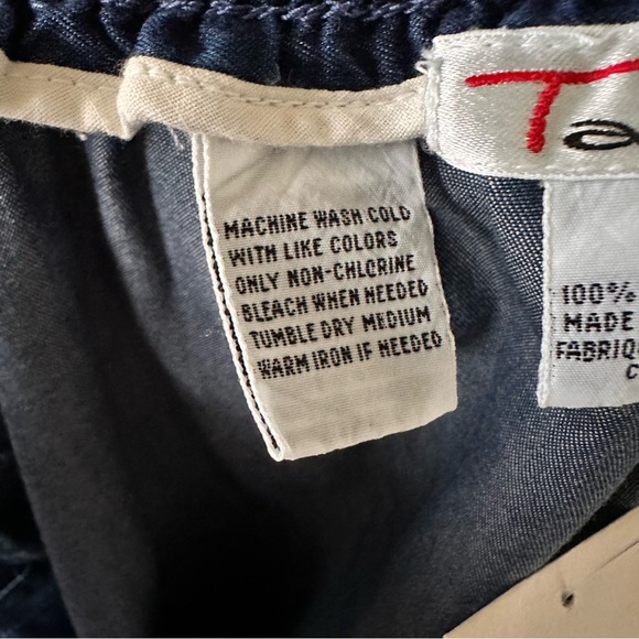 Talbots Vintage Deadstock NWT Skirt Sz 14 Blue Maxi Long Denim Pockets 90s Pleat - Picture 14 of 14